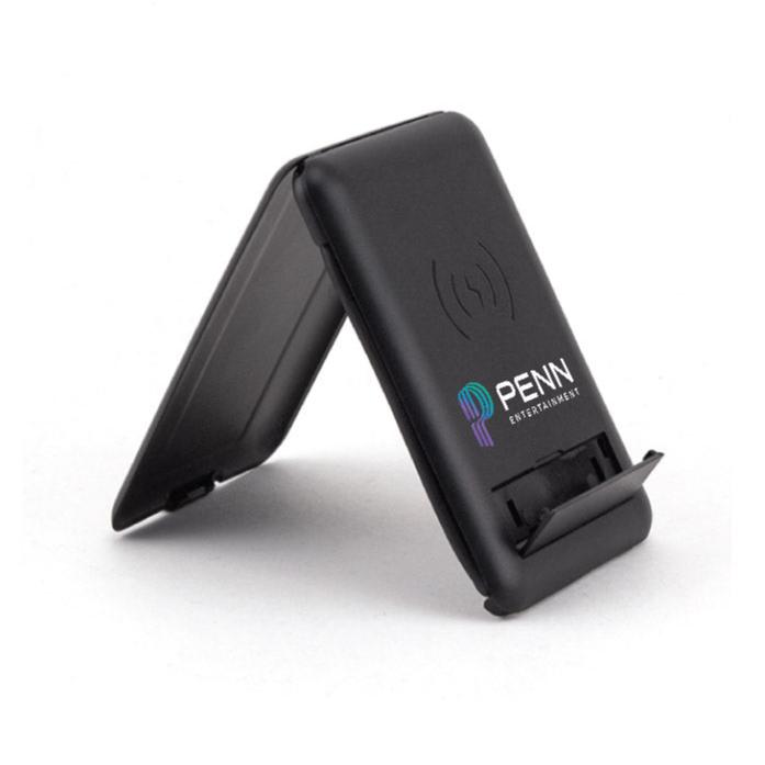 PENN ENT. COLLAPSIBLE WIRELESS CHARGING STAND & CHARGING CABLE CARRIER