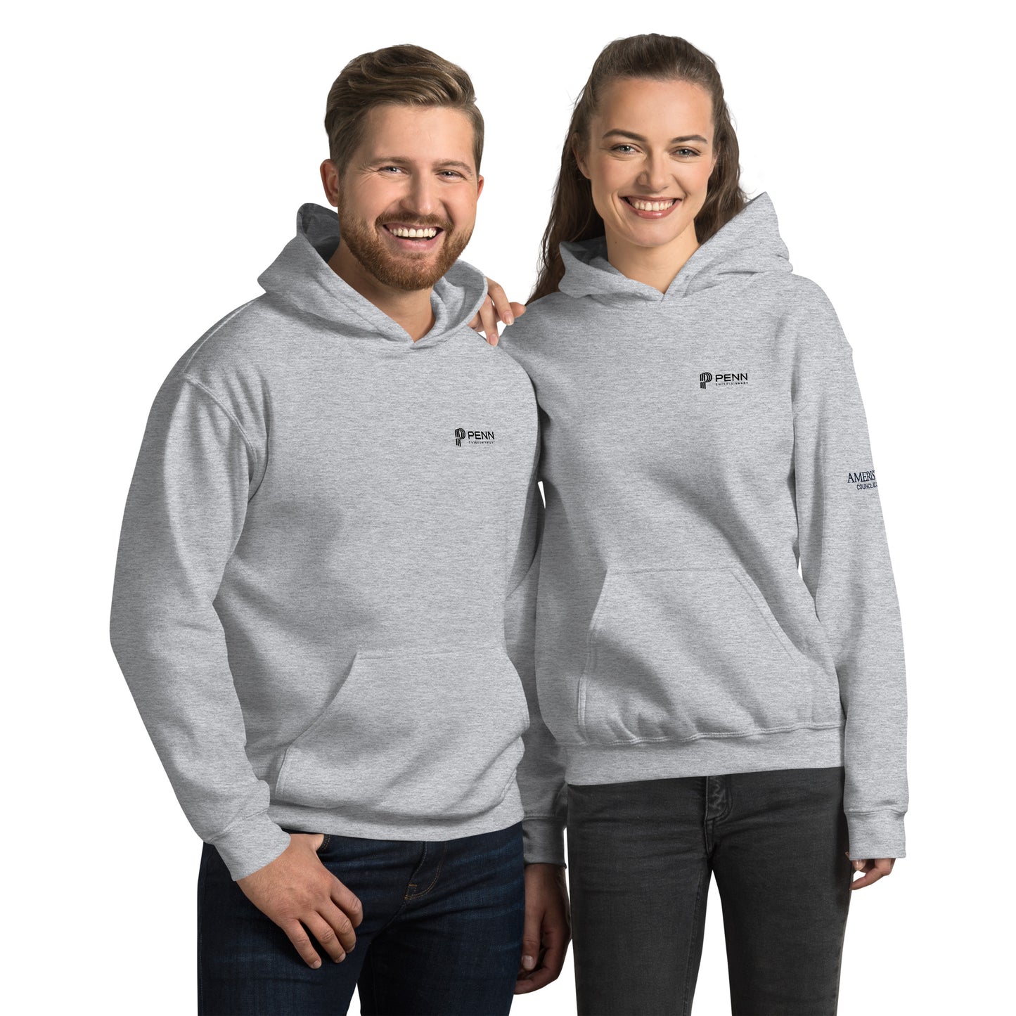 White or Grey Unisex Hoodie - Ameristar - Council Bluffs