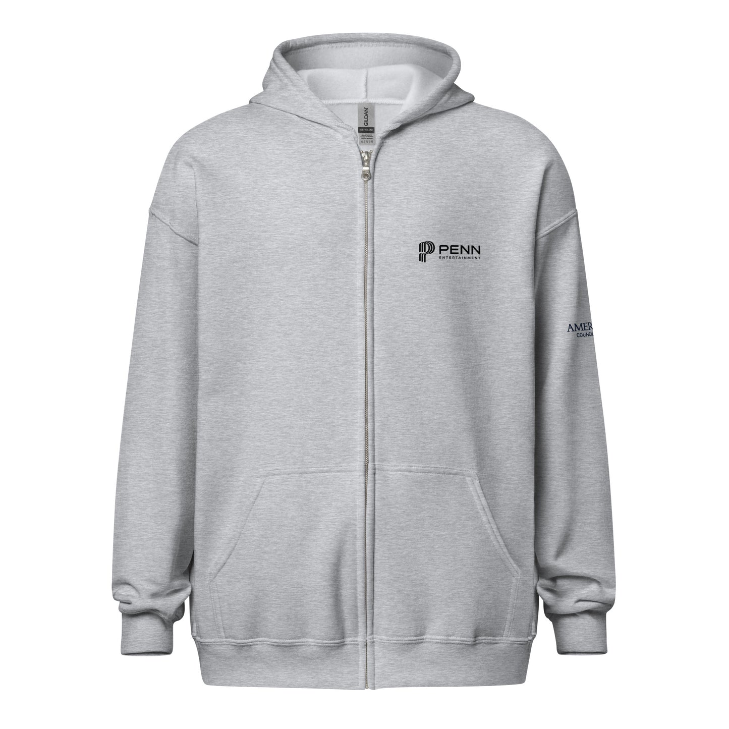 White or Grey Unisex heavy blend zip hoodie - Ameristar - Council Bluffs