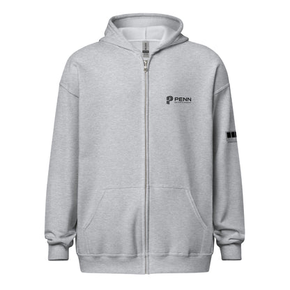 White or Grey Unisex heavy blend zip hoodie - Prairie State Gaming