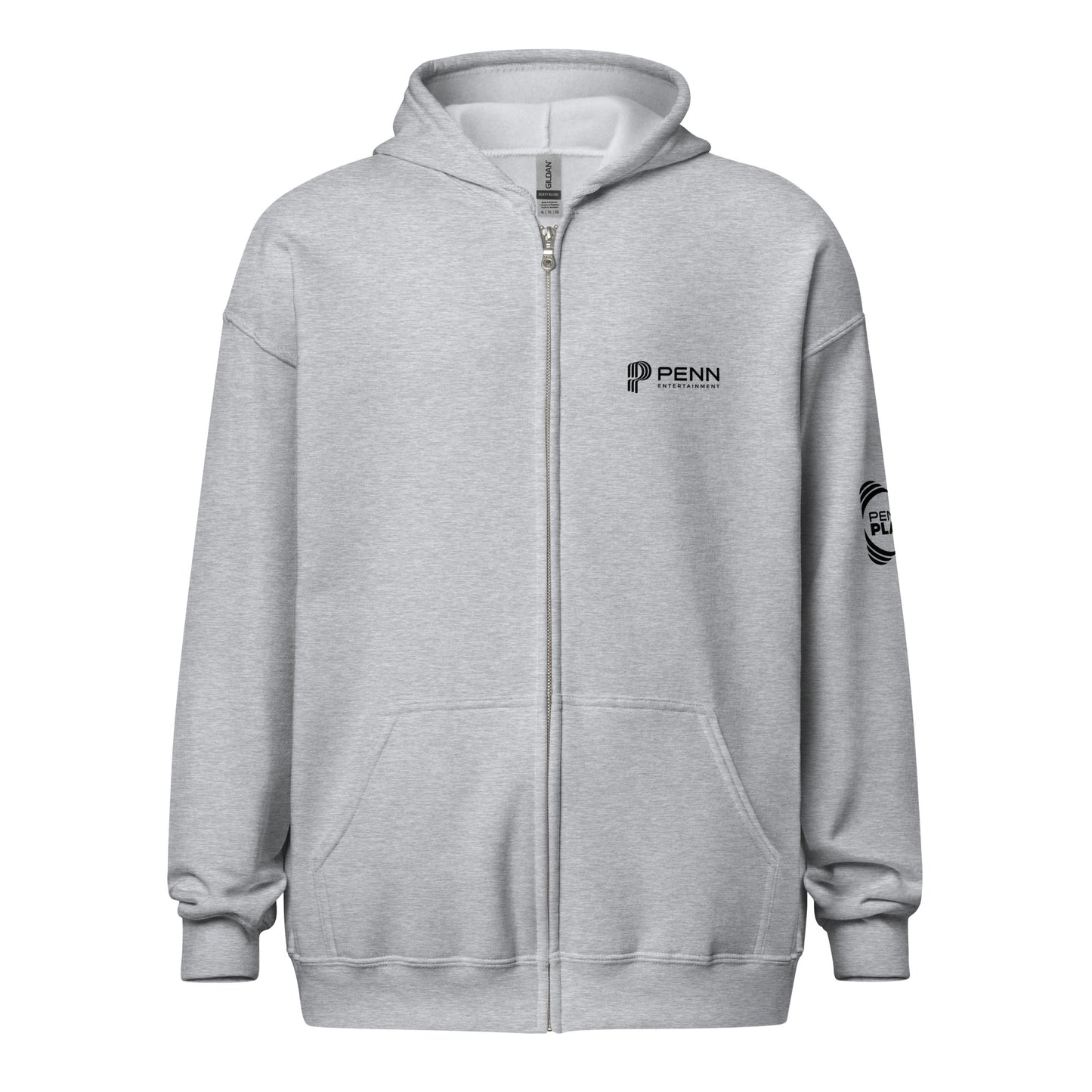 White or Grey Unisex heavy blend zip hoodie - PENN Play