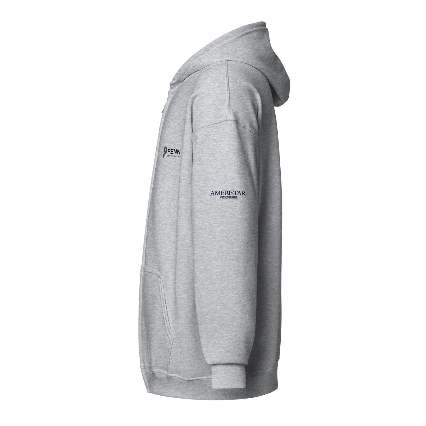 White or Grey Unisex heavy blend zip hoodie - Ameristar - Vicksburg