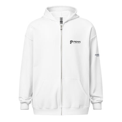 White or Grey Unisex heavy blend zip hoodie - Ameristar - Council Bluffs