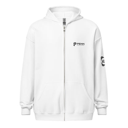 White or Grey Unisex heavy blend zip hoodie - PENN Play