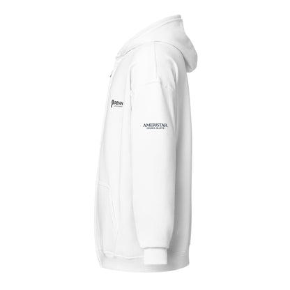 White or Grey Unisex heavy blend zip hoodie - Ameristar - Council Bluffs