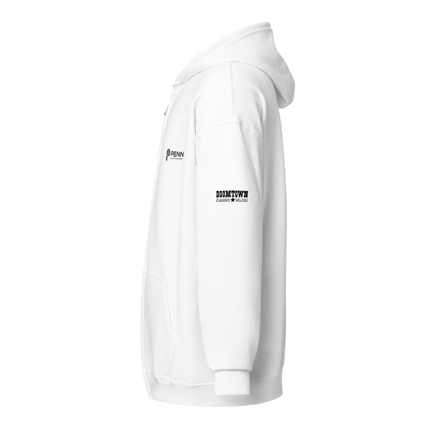 White or Grey Unisex heavy blend zip hoodie - Boomtown - Biloxi