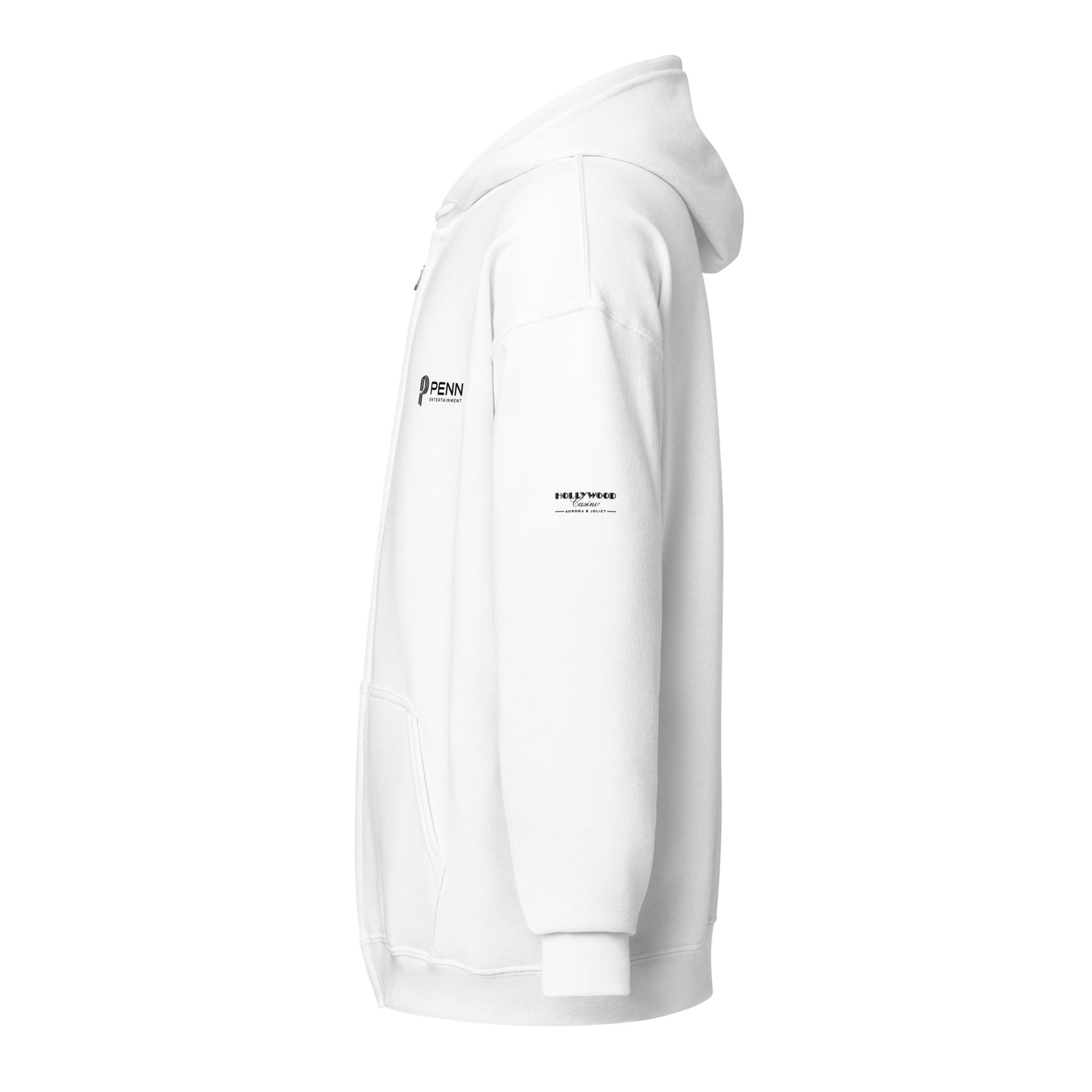 White or Grey Unisex heavy blend zip hoodie - Hollywood Casino - Aurora Joliet