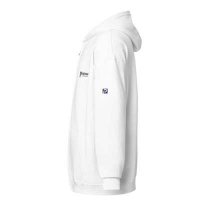 White or Grey Unisex heavy blend zip hoodie - PENN Interactive